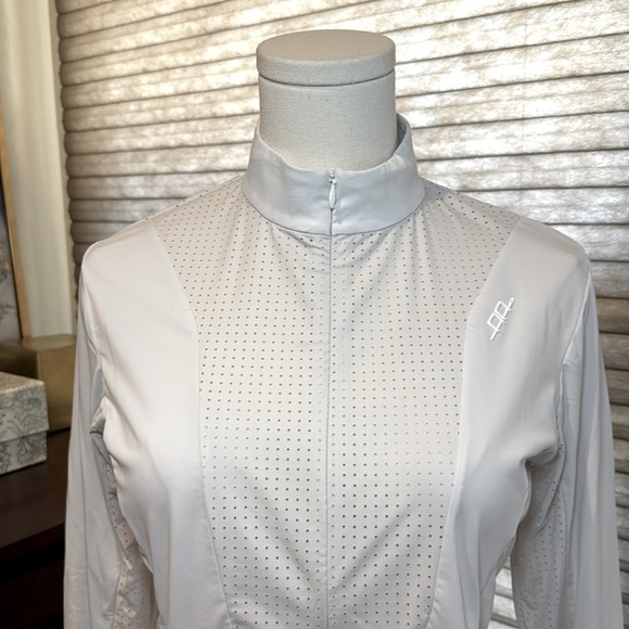🐴 Alessandro Albanese Women's Vilamora Long Sleeve Zip Competition Shirt Size M - Picture 2 of 6